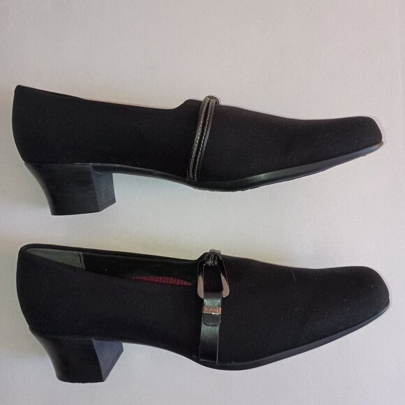 Munro Cindi Black Fabric Dress Work Block Heel Round Toe Shoes Women’s Size 8N - Picture 4 of 10